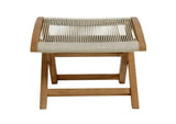 EEI-6809-NAT-NAT Vienna Outdoor Patio Teak And Rope Folding Ottoman By Modway