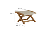 EEI-6809-NAT-NAT Vienna Outdoor Patio Teak And Rope Folding Ottoman By Modway