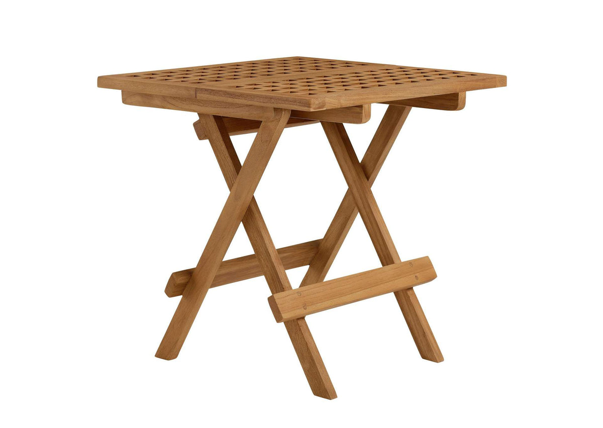 EEI-6810-NAT Vienna Outdoor Patio Teak Wood Side Table By Modway
