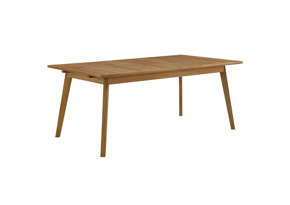 EEI-6813-NAT Vienna Outdoor Patio Teak Wood Extendable Dining Table By Modway