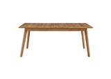 EEI-6813-NAT Vienna Outdoor Patio Teak Wood Extendable Dining Table By Modway