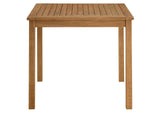 EEI-6814-NAT Vienna 34" Square Outdoor Patio Teak Wood Dining Table By Modway