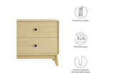 EEI-6817-NAT-WHI Nectar 43" Wood Grain Accent Cabinet By Modway