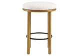 EEI-6818-OAK-IVO Fable Boucle Fabric Counter Stools Set Of 2 By Modway