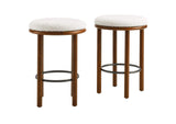 EEI-6818-WAL-IVO Fable Boucle Fabric Counter Stools Set Of 2 By Modway