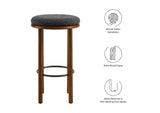 EEI-6819-WAL-CHA Fable Boucle Fabric Bar Stools Set Of 2 By Modway