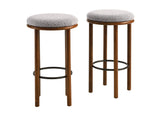 EEI-6819-WAL-TAU Fable Boucle Fabric Bar Stools Set Of 2 By Modway