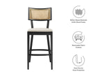 EEI-6820-BLK-BEI Caledonia Wood Bar Stools Set Of 2 By Modway