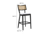EEI-6820-BLK-WHI Caledonia Wood Bar Stools Set Of 2 By Modway