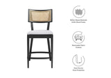 EEI-6821-BLK-WHI Caledonia Wood Counter Stools Set Of 2 By Modway