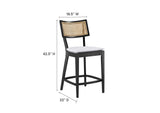 EEI-6821-BLK-WHI Caledonia Wood Counter Stools Set Of 2 By Modway