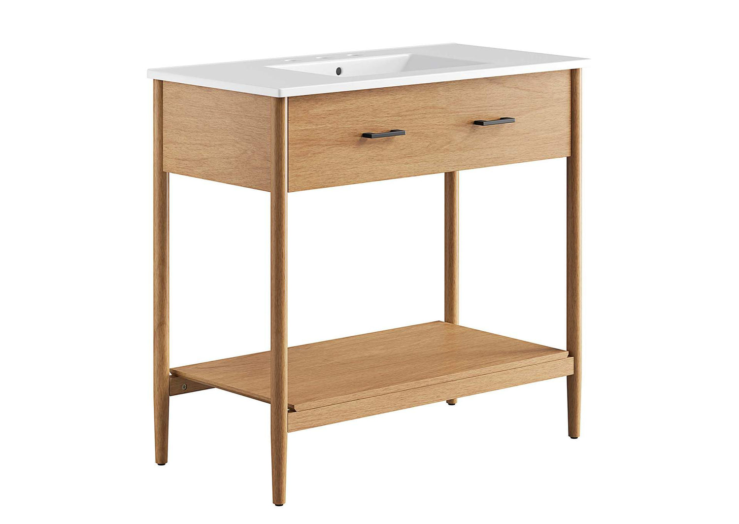 EEI-6822-NAT-WHI Zaire 36" Bathroom Vanity By Modway