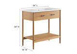 EEI-6822-NAT-WHI Zaire 36" Bathroom Vanity By Modway