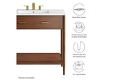 EEI-6822-WAL-WHI Zaire 36" Bathroom Vanity By Modway