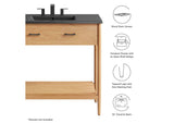 EEI-6823-NAT-BLK Zaire 36" Bathroom Vanity By Modway