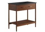 EEI-6823-WAL-BLK Zaire 36" Bathroom Vanity By Modway
