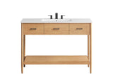 EEI-6824-NAT-WHI Zaire 48" Single Sink Bathroom Vanity By Modway