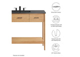 EEI-6825-NAT-BLK Zaire 48" Single Sink Bathroom Vanity By Modway