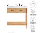 EEI-6826-NAT-WHI Zaire 48" Double Sink Bathroom Vanity By Modway