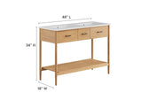 EEI-6826-NAT-WHI Zaire 48" Double Sink Bathroom Vanity By Modway