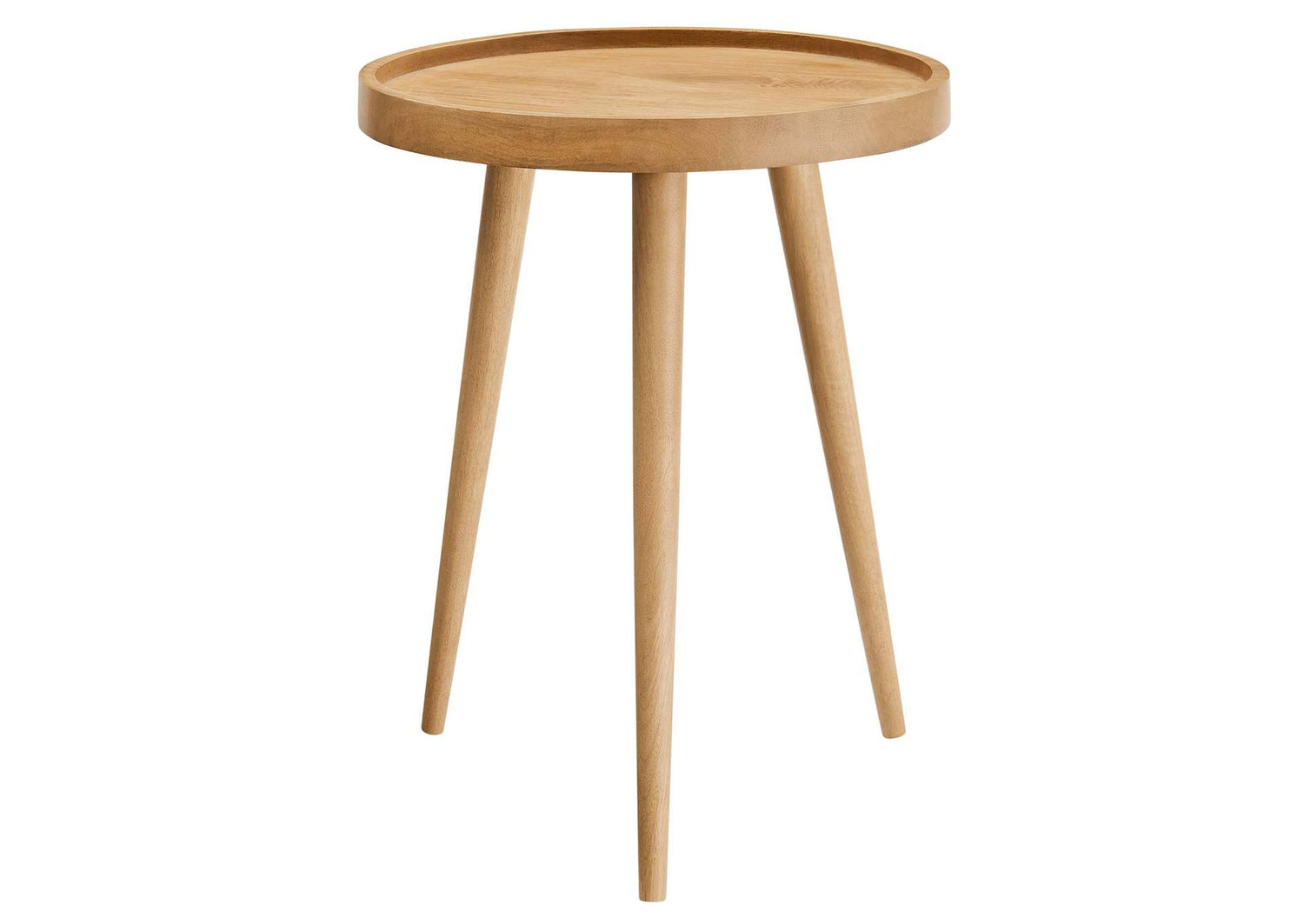 EEI-6830-NAT Chiro Round Wood Side Table By Modway