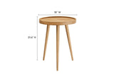 EEI-6830-NAT Chiro Round Wood Side Table By Modway