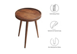 EEI-6830-WAL Chiro Round Wood Side Table By Modway