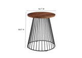 EEI-6831-WAL Valeo Round Wood And Metal Side Table By Modway