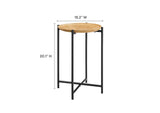 EEI-6832-OAK Xilo Round Wood And Metal Side Table By Modway