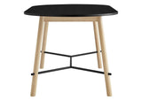 EEI-6836-BLK-OAK Infuse 71" Wood Grain Dining Table By Modway