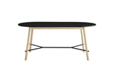 EEI-6836-BLK-OAK Infuse 71" Wood Grain Dining Table By Modway