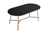 EEI-6836-BLK-OAK Infuse 71" Wood Grain Dining Table By Modway