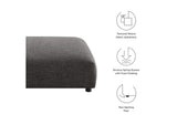 EEI-6889-CHA Solace Modular Upholstered Fabric Ottoman By Modway