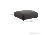 EEI-6889-CHA Solace Modular Upholstered Fabric Ottoman By Modway