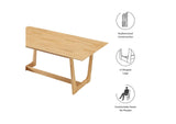 EEI-6914-NAT Solara 71" Rectangle Wood Dining Table By Modway