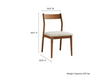 EEI-6918-WAL-HEB Solara Fabric Wood Dining Side Chairs Set Of 2 By Modway