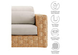 EEI-6925-NAT-LGR Thames Outdoor Patio Wicker Outdoor Patio Rattan Armchair By Modway