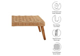 EEI-6926-NAT Thames Outdoor Patio Wicker Outdoor Patio Rattan Coffee Table By Modway