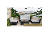 EEI-694-EXP-WHI-SET Camfora 5 Piece Outdoor Patio Sectional Set By Modway