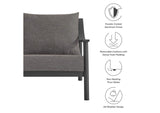 EEI-6976-CAR-GPH Terrace Outdoor Patio Aluminum Accent Armchair By Modway