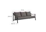 EEI-6977-CAR-GPH Terrace Outdoor Patio Aluminum Sofa By Modway