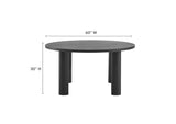 EEI-6981-GPH Nautica Outdoor Patio 60" Round Aluminum Dining Table By Modway