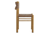 EEI-6982-NAT Parkland Outdoor Patio Rattan And Aluminum Dining Side Chairs Set Of 2 By Modway