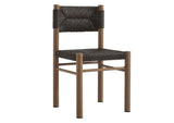 EEI-6982-WAL Parkland Outdoor Patio Rattan And Aluminum Dining Side Chairs Set Of 2 By Modway