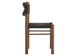 EEI-6982-WAL Parkland Outdoor Patio Rattan And Aluminum Dining Side Chairs Set Of 2 By Modway