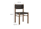 EEI-6982-WAL Parkland Outdoor Patio Rattan And Aluminum Dining Side Chairs Set Of 2 By Modway