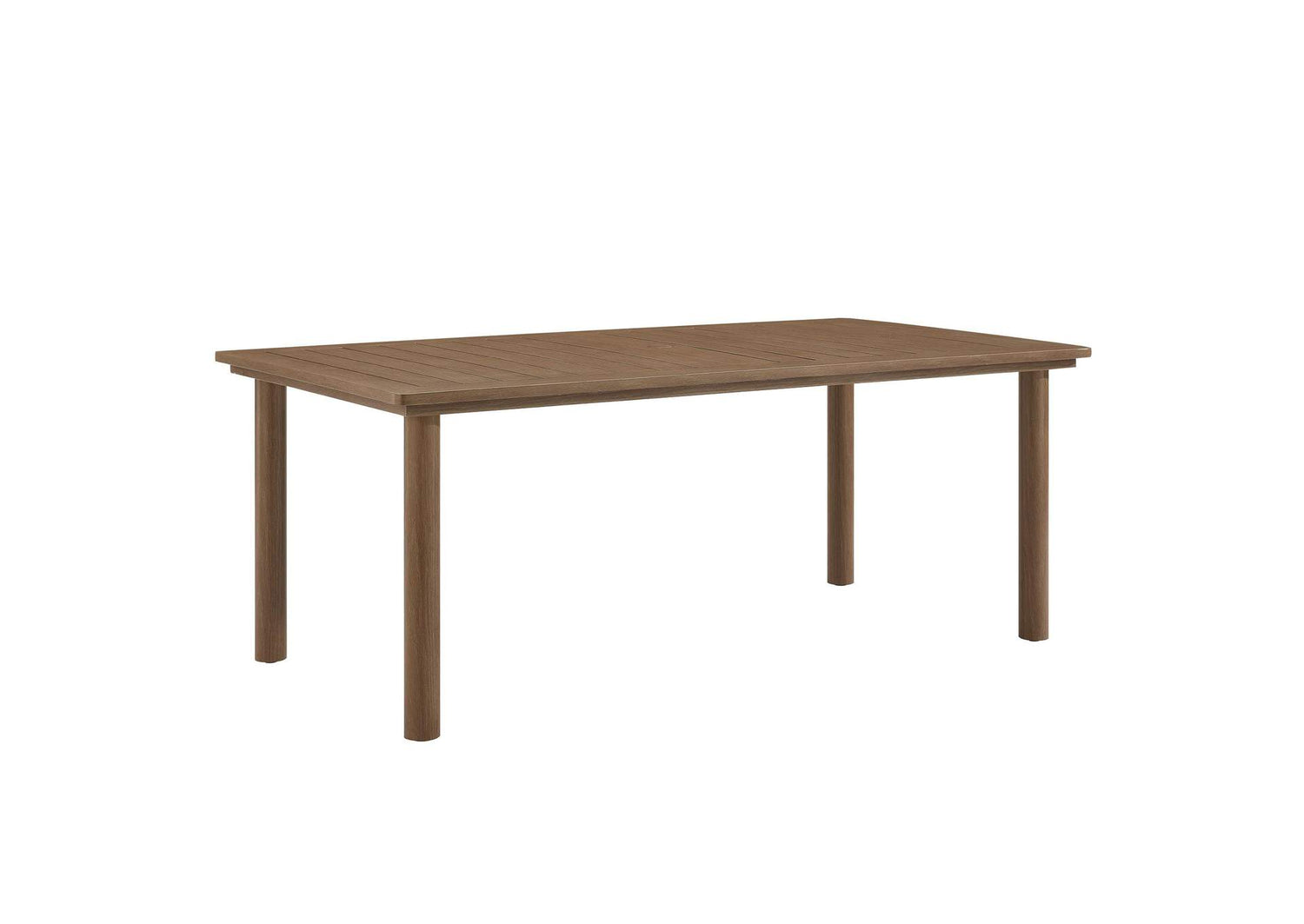 EEI-6985-WAL Parkland 76" Outdoor Patio Aluminum Dining Table By Modway