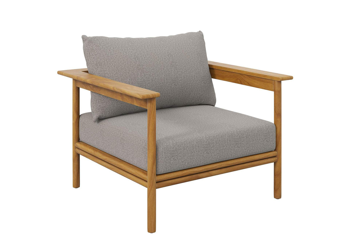 EEI-7007-NAT-DRI Wren Outdoor Patio Teak Wood Armchair By Modway