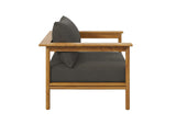 EEI-7007-NAT-FLI Wren Outdoor Patio Teak Wood Armchair By Modway