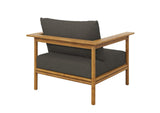 EEI-7007-NAT-FLI Wren Outdoor Patio Teak Wood Armchair By Modway
